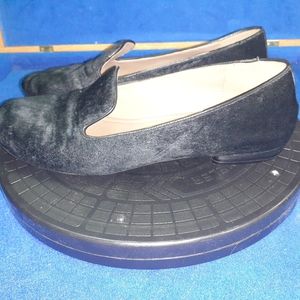 Women's Ecco Black Mohair Loafer Flat Shoes Sz. 41 EU, 10-10.5 US